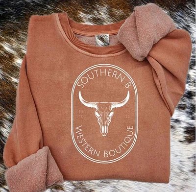 Southern B Longhorn Crew - Orange