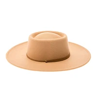 Vegan Felt Bolero Hat with Chin Cord