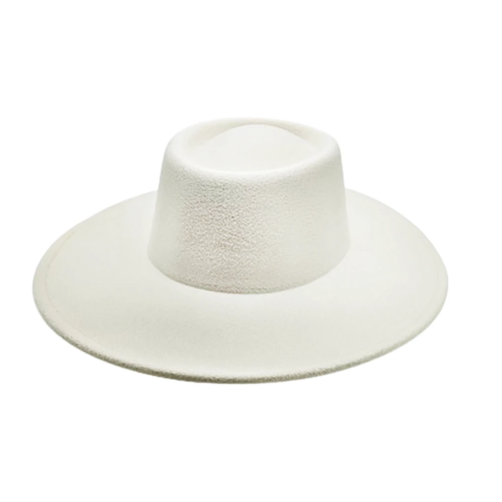 Vegan Felt Gambler Hat- Structured Wide Brim