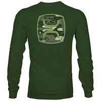 Zenith Youth Olive Crew Neck Long Sleeve with Green / Logo on Back