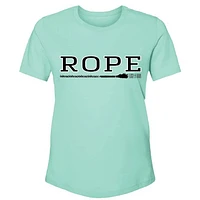 Rope Like a Girl Youth Mint Crew Neck Short Sleeve T-Shirt with Black / White - Pack 1-2-2-2-1 (S-M-L-XL-XXL)