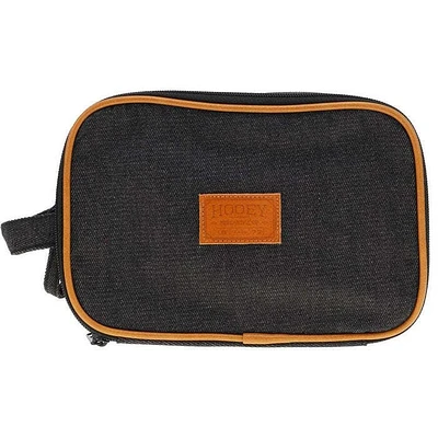 Dopp Kits Hooey Denim Bag with Two Zipper Pockets in Tan and Aztec Print Interior