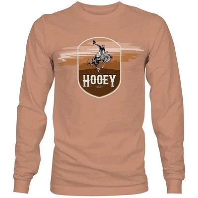 Cheyenne Youth Sienna Crew Neck Long Sleeve T-Shirt with Tan / Brown Logo