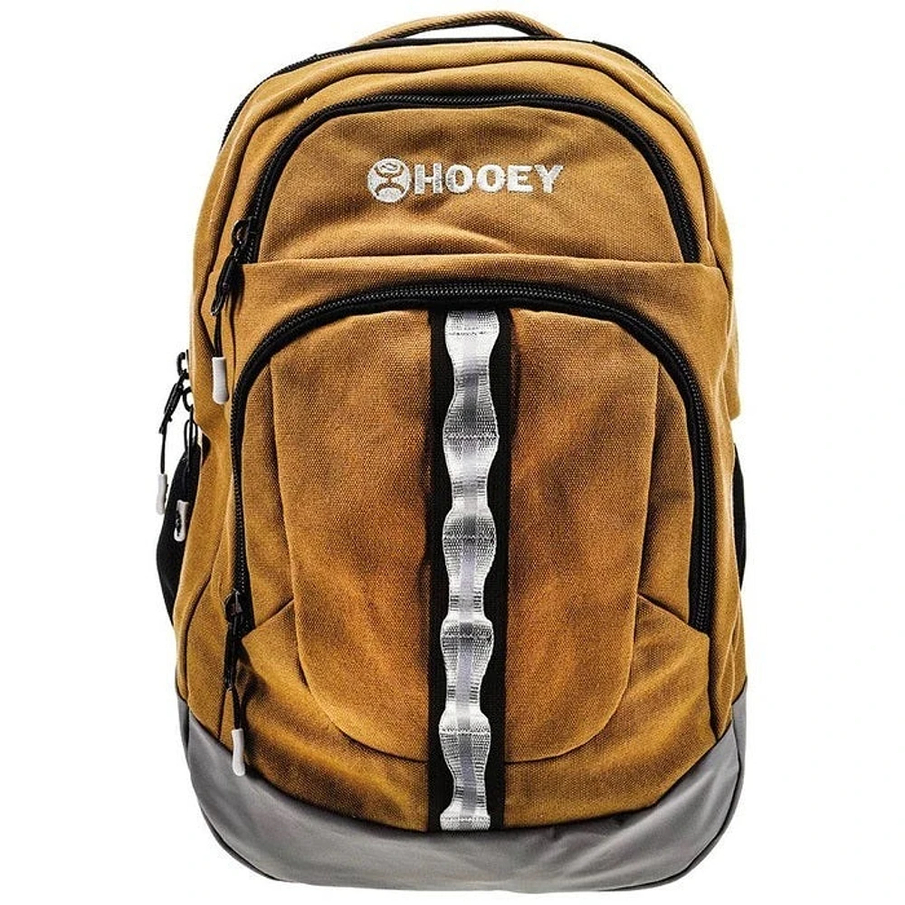 Ox Hooey Backpack Tan Body and Pocket with Black / Grey Accents