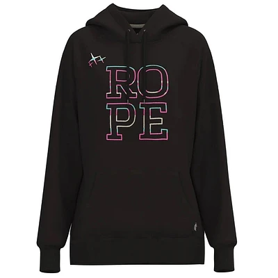 Rope Like A Girl - Black with Multicolor Logo Hoodie