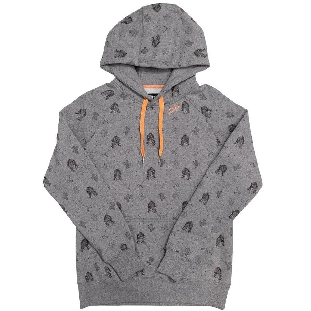 Hooey Plains Grey with Black Logo Hoodie