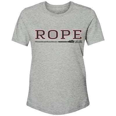 Youth - "Rope" Grey with Black/Pink Logo T-Shirt