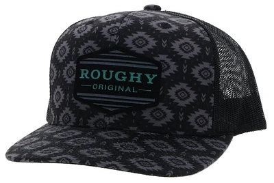 Tribe Roughy Black 6-Panel Trucker with Black / Grey / Turquoise Patch - Youth