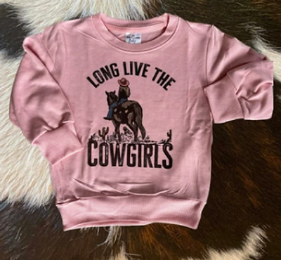 Long Live the Cowgirls Youth Crew - Pink