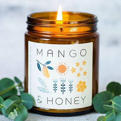 Mango & Honey Soy Candle - Amber Jar