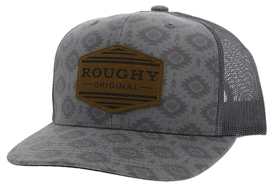 Tribe Roughy Grey 6 Panel Trucker with Tan / Brown Patch OSFA