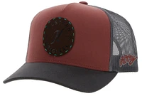 Spur Hooey Salmon / Grey 5Panel Trucker with Brown Circle Patch OSFA