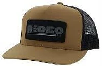 Youth - Rodeo Hooey Tan / Black 5Panel Trucker with Serape / Black Rectangle Patch