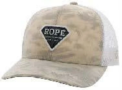 Rope Like a Girl Cream / White 6Panel Trucker with Black / White Patch OSFA