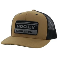 Horizon Hooey Tan / Black 6Panel Trucker with Black / Grey Rectangle Patch OSFA