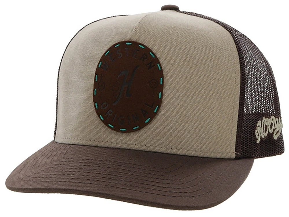 Spur Hooey Tan / Brown 5Panel Trucker with Brown / Black Circle Patch OSFA