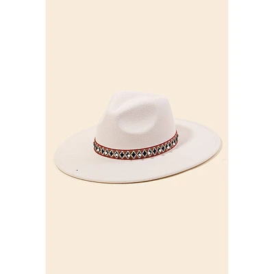 Pearl Band Fedora Hat