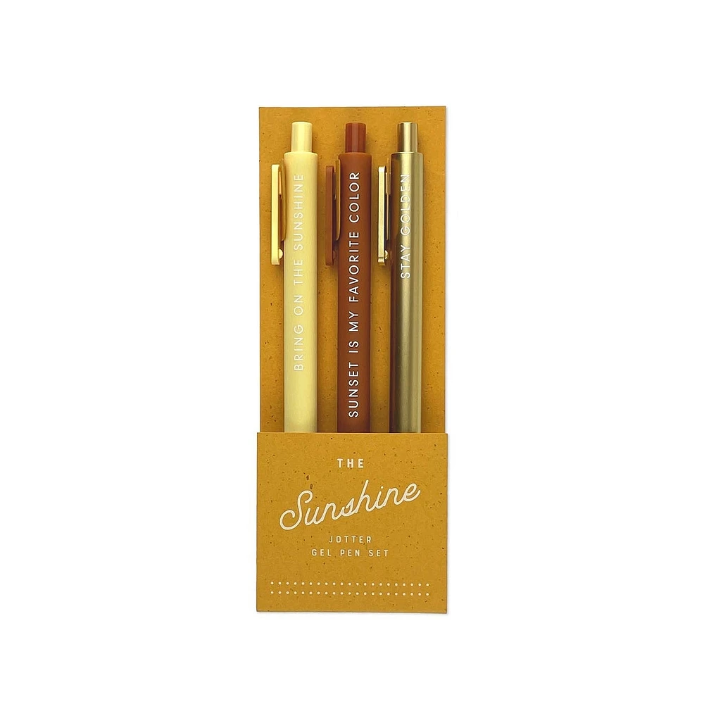 Sunshine Jotter Gel Pen: Set of 3