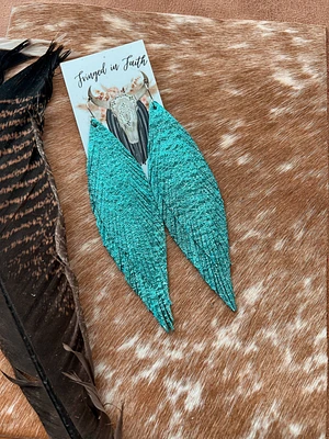 Helena Fringe Earrings | Metallic Turquoise