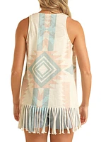 Aztec Cardigan with Fringe