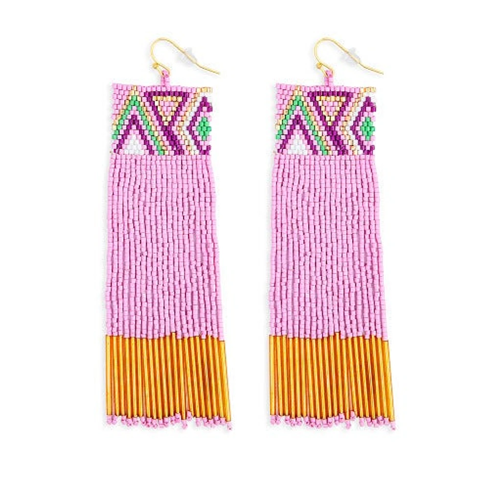 Radiant Flow Beaded Earrings