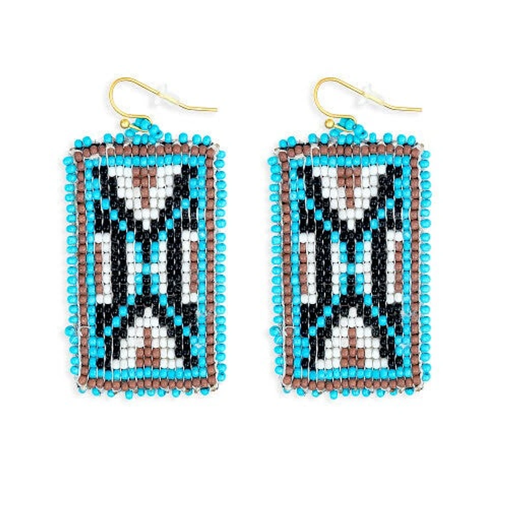 Protection Shield Beaded Earrings