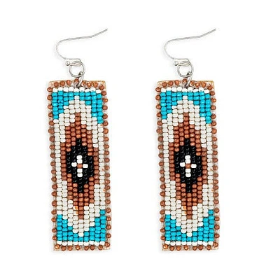 Love Thee Only Beaded Earrings - Ivory and Mocha