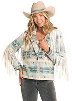 Aztec Blazer with Fringe