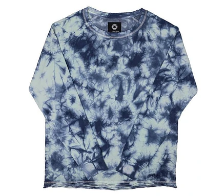 Ladies Homey Pullover - Navy/White Tie Dye