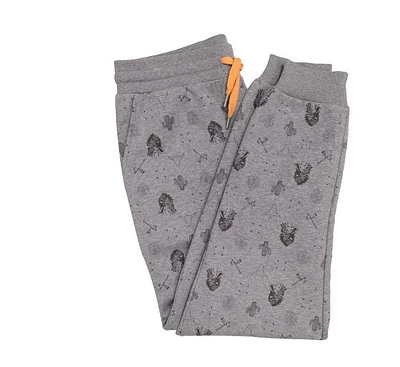 Homey Jogger Hooey Ladies Grey with Black Pattern Joggers