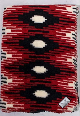 Red/White/Black Saddle Print Blanket