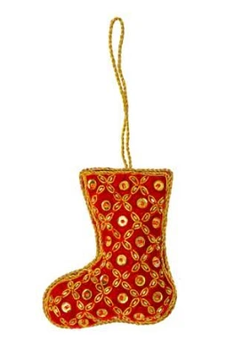 Jeweled Stocking Ornament