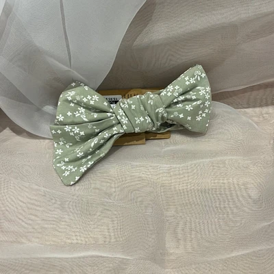 Mini Sage Green Bow Headband