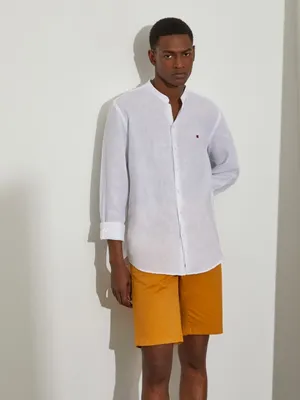 Calções chino para homem de algodão stretch