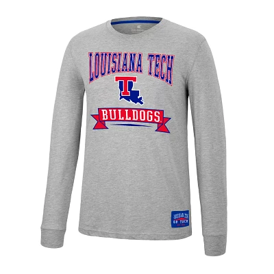 Colosseum Athletics Men's Louisiana Tech University Hey Everyone Graphic Long Sleeve T-shirt                                    