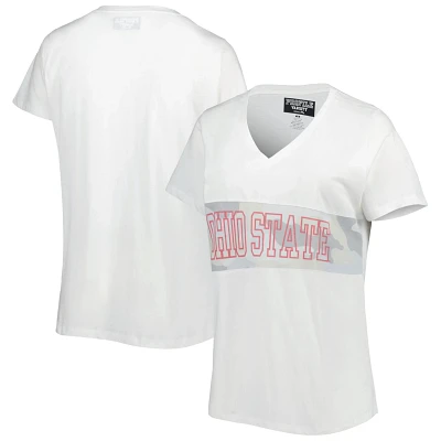 /Arctic Camo Ohio State Buckeyes Plus Pieced Body V-Neck T-Shirt