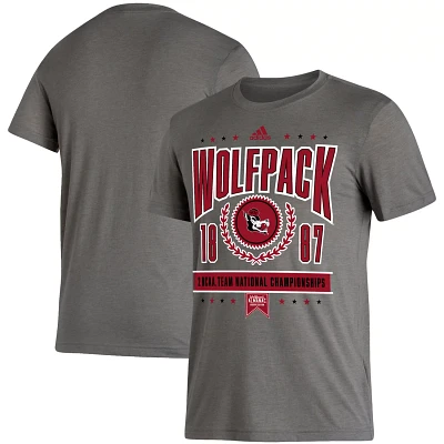 adidas Heathered Charcoal NC State Wolfpack 2 NCAA Team National Championships Reminisce T-Shirt