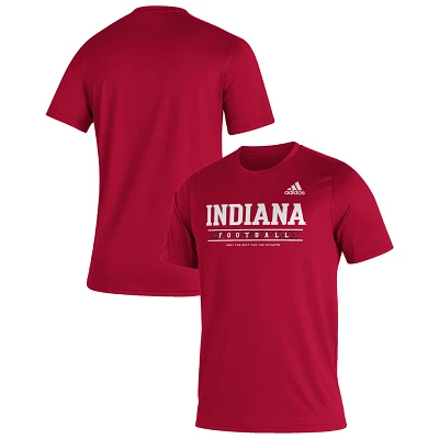 adidas Indiana Hoosiers Sideline Football Locker Practice Creator AEROREADY T-Shirt