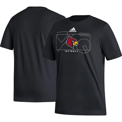 adidas Louisville Cardinals Locker Lines Softball Fresh T-Shirt
