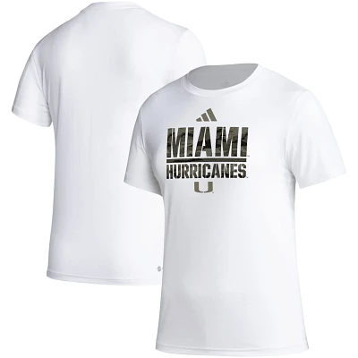 adidas Miami Hurricanes AEROREADY Military Appreciation Pregame T-Shirt