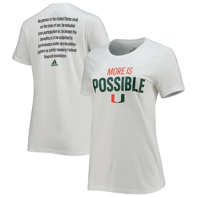 adidas Miami Hurricanes More Is Possible T-Shirt