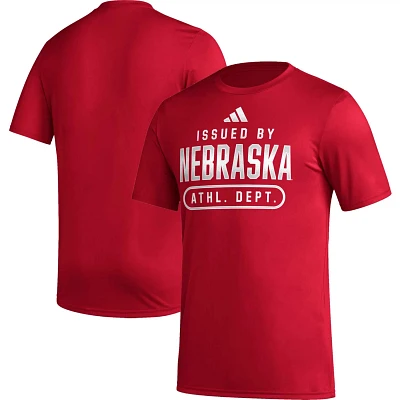 adidas Nebraska Huskers AEROREADY Pregame T-Shirt