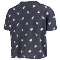 Alternative Apparel Michigan Wolverines Headliner Stars Cropped Tri-Blend T-Shirt