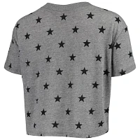 Alternative Apparel Wisconsin Badgers Headliner Stars Cropped Tri-Blend T-Shirt                                                 