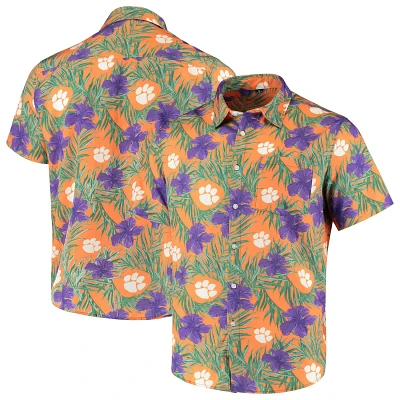 Clemson Tigers Floral Button-Up Shirt