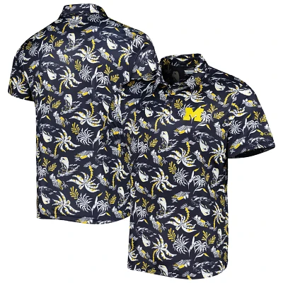 Columbia Michigan Wolverines Super Terminal Tackle Omni-Shade Polo