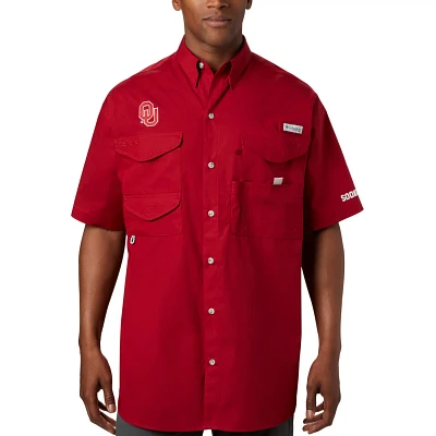 Columbia Oklahoma Sooners Big  Tall Bonehead Button-Up Shirt