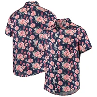 FOCO Boston Red Sox Floral Linen Button-Up Shirt