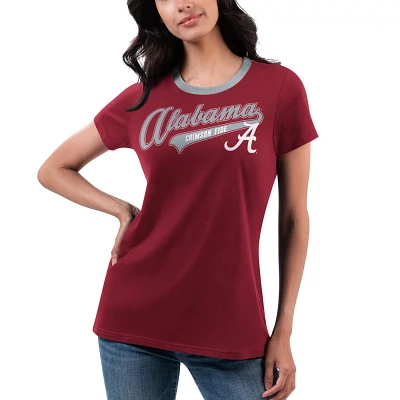 G-III 4Her by Carl Banks Alabama Tide Recruit Ringer T-Shirt                                                                    