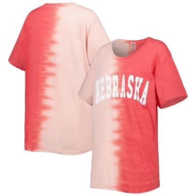 Gameday Couture Nebraska Huskers Find Your Groove Split-Dye T-Shirt